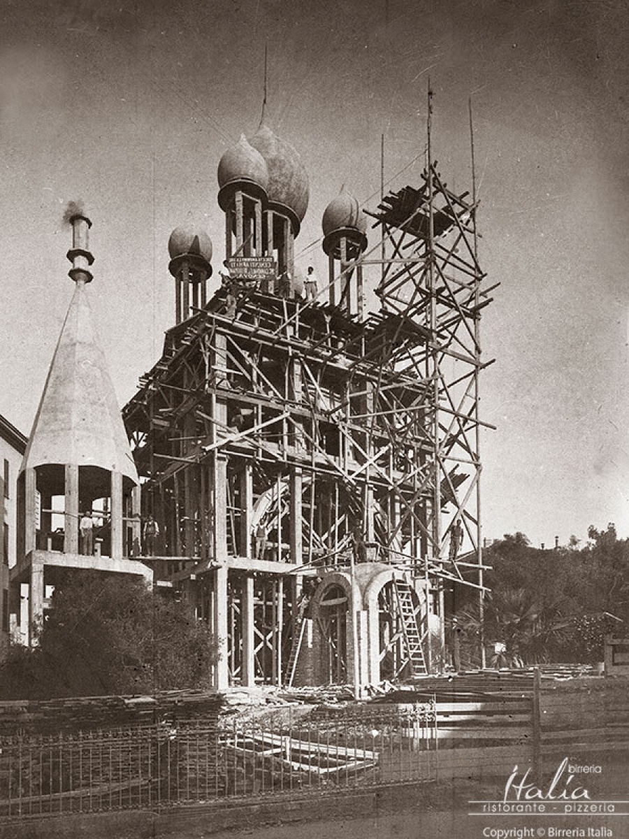 Sanremo: Russian Church in construction, 1907