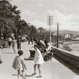 Сан - Ремо: туристы на Императриче 1933 год